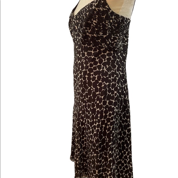Ann Taylor animal print silk dress size 14 NWT brown silky 💗 - Picture 2 of 5